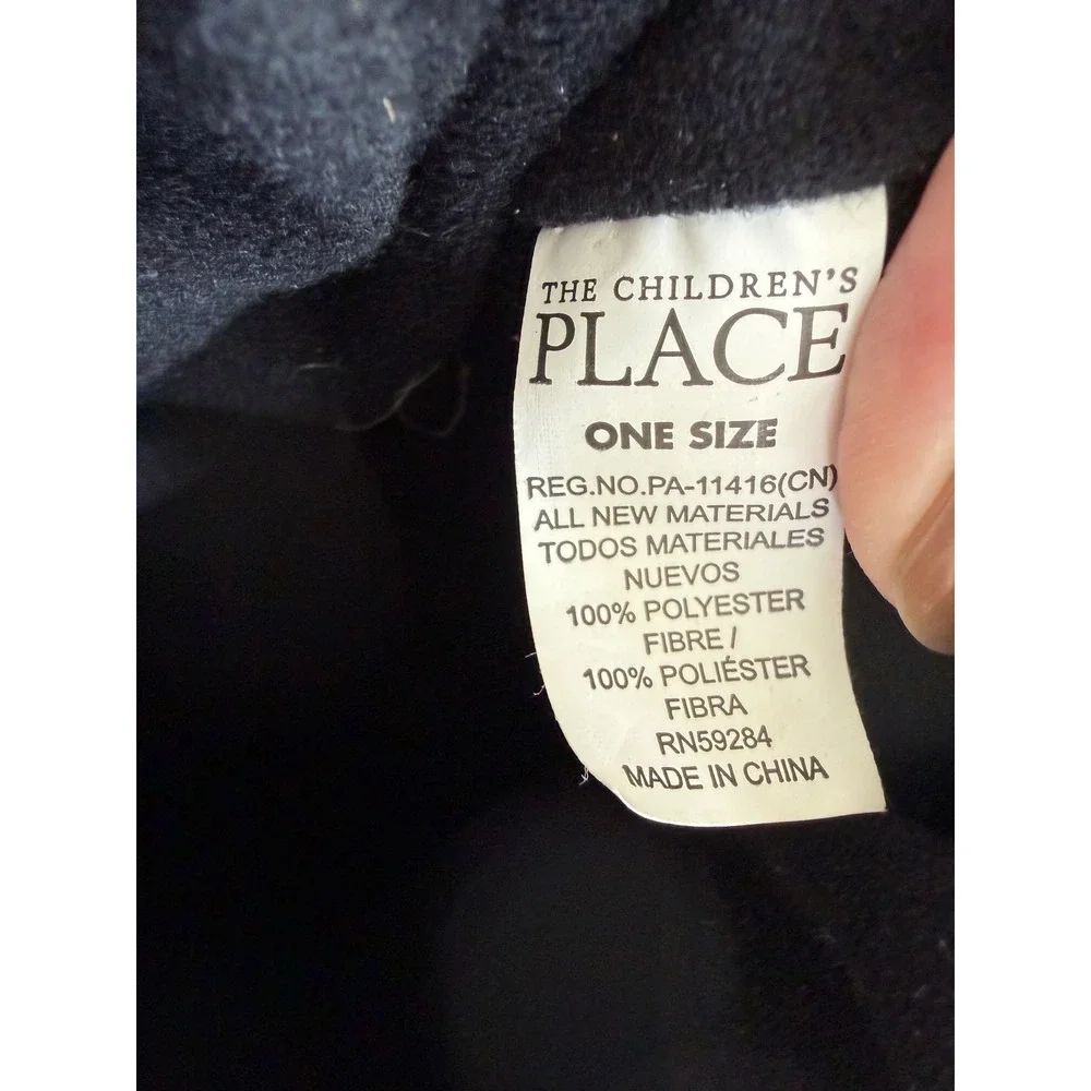 The Children's Place Pirate Skull Trick or Treat Bag Kids OS Grey Quilted VTG